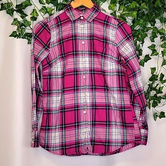 J. Crew. Plaid. Flannel. Button Down. Size XS. EUC - Picture 1 of 7